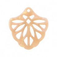 Bohemian resin hanger 40mm - Peach blush opal